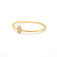 14k Solid Yellow Gold Natural Diamond Minimalist Solitaire Ring 7 US