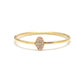 14k Solid Yellow Gold Natural Diamond Minimalist Solitaire Ring 8 US