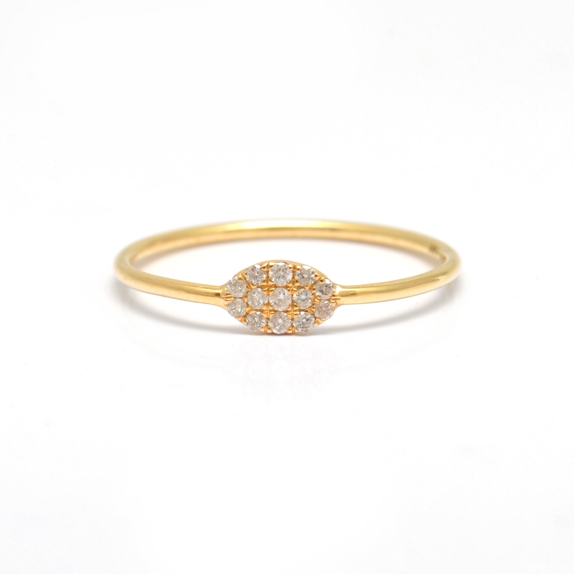 14k Solid Yellow Gold Natural Diamond Solitaire Ring