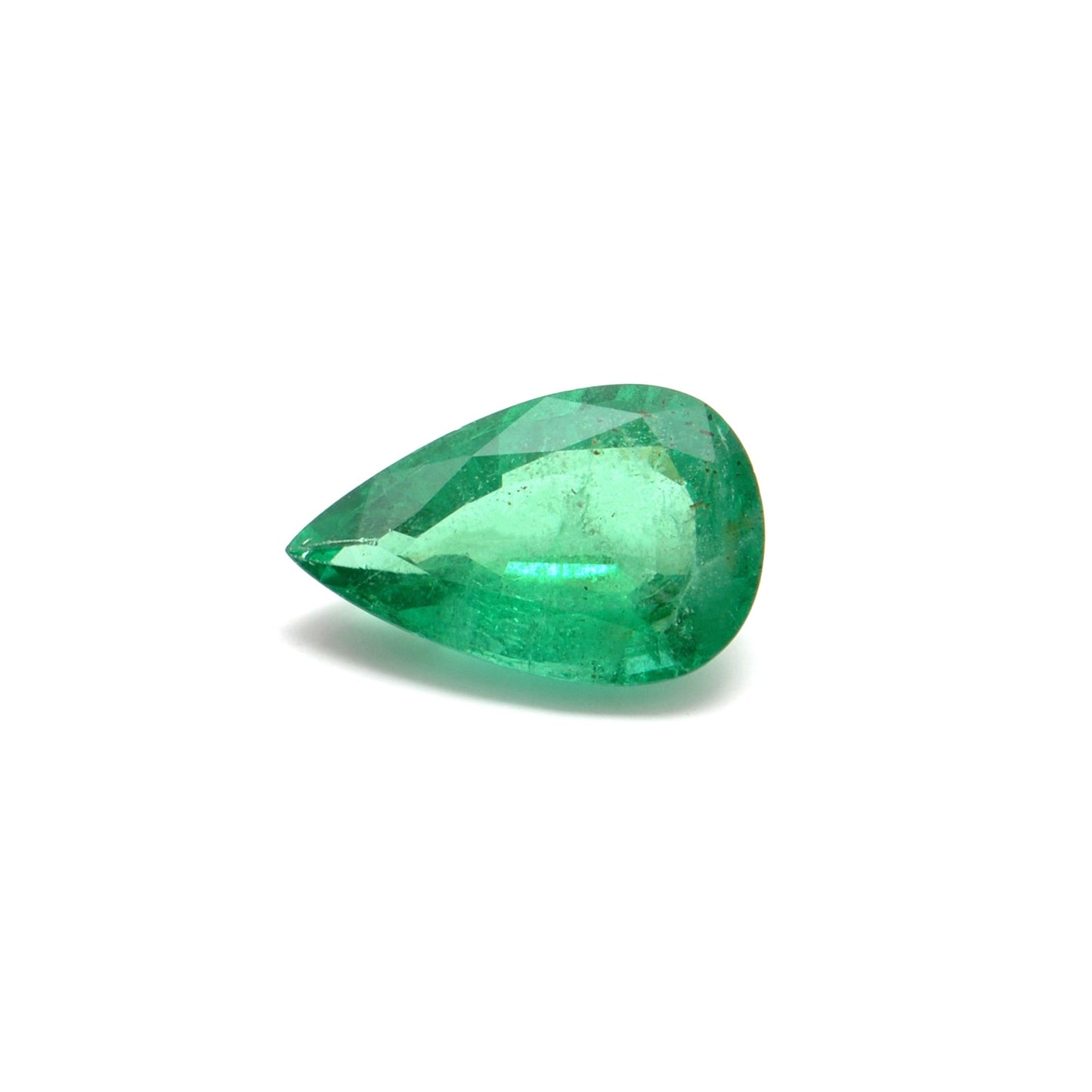 4.90 Carat Faceted Pear Shape Natural Zambian Emerald By SAR Gems 