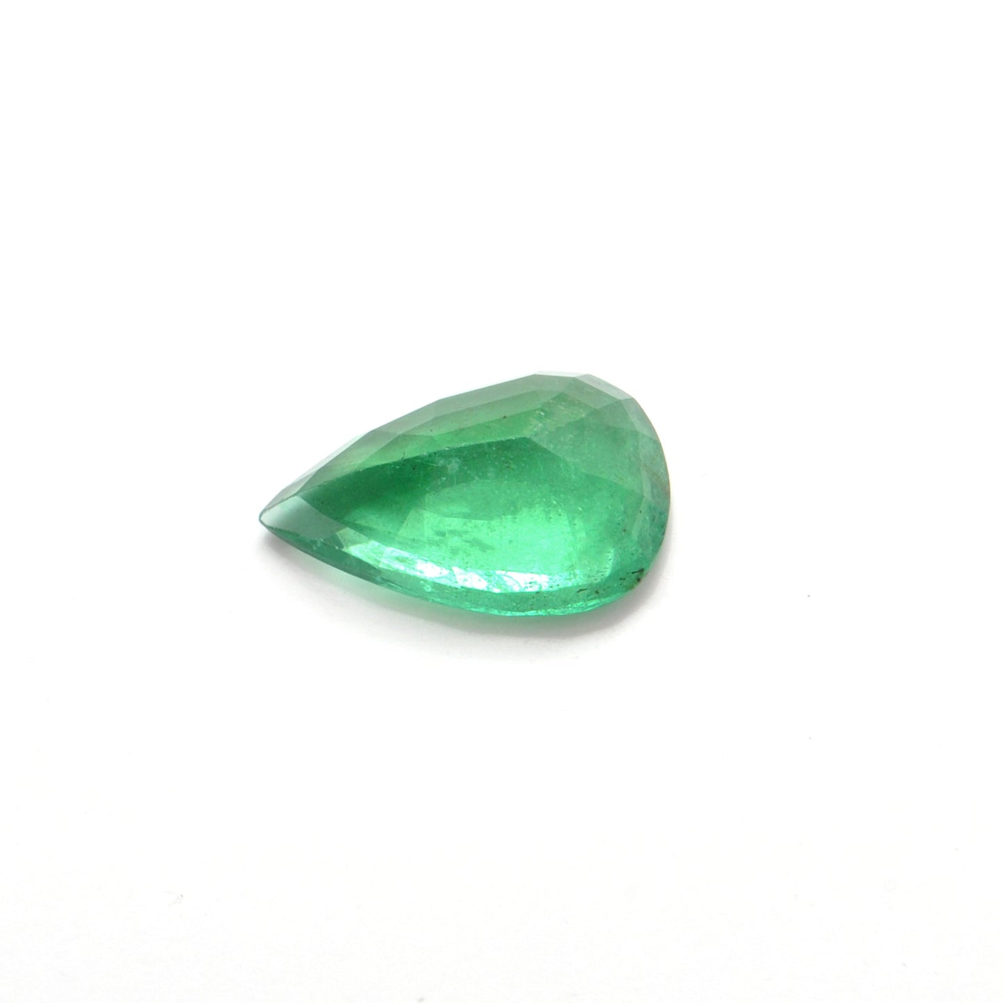 4.90 Carat Faceted Pear Shape Natural Zambian Emerald By SAR Gems 