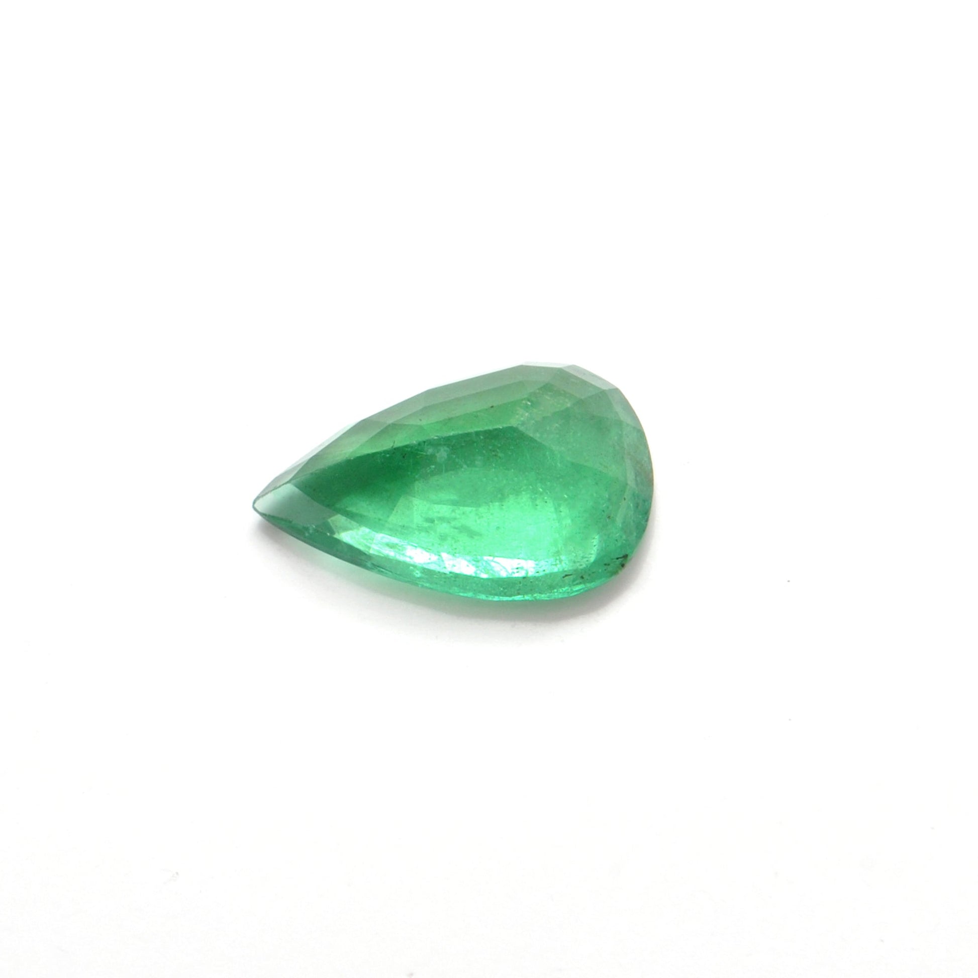 4.90 Carat Faceted Pear Shape Natural Zambian Emerald By SAR Gems 