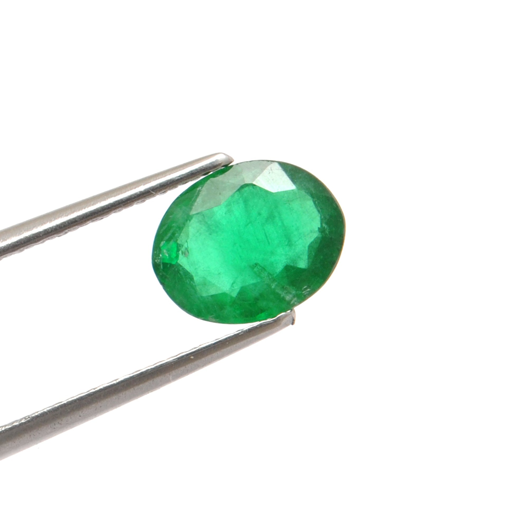 Natural Zambian Emerald 1.40 Carat Oval Faceted by SAR Gems