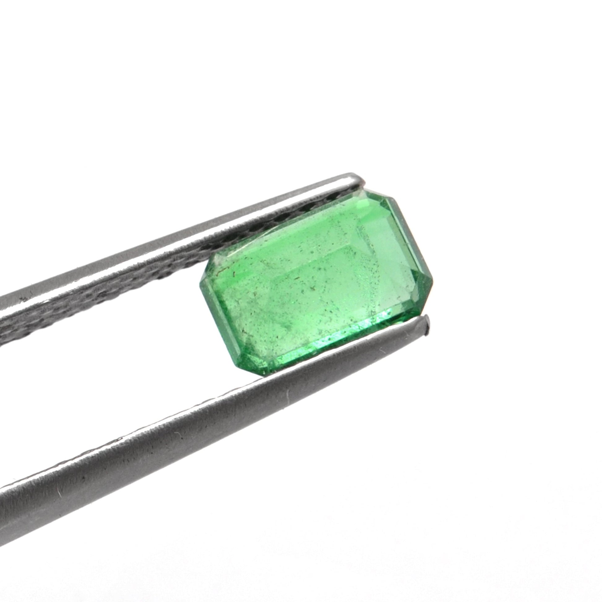 1.40 Carat Octagon Cut Natural Zambian Emerald 5.5x8mm from SAR Gems