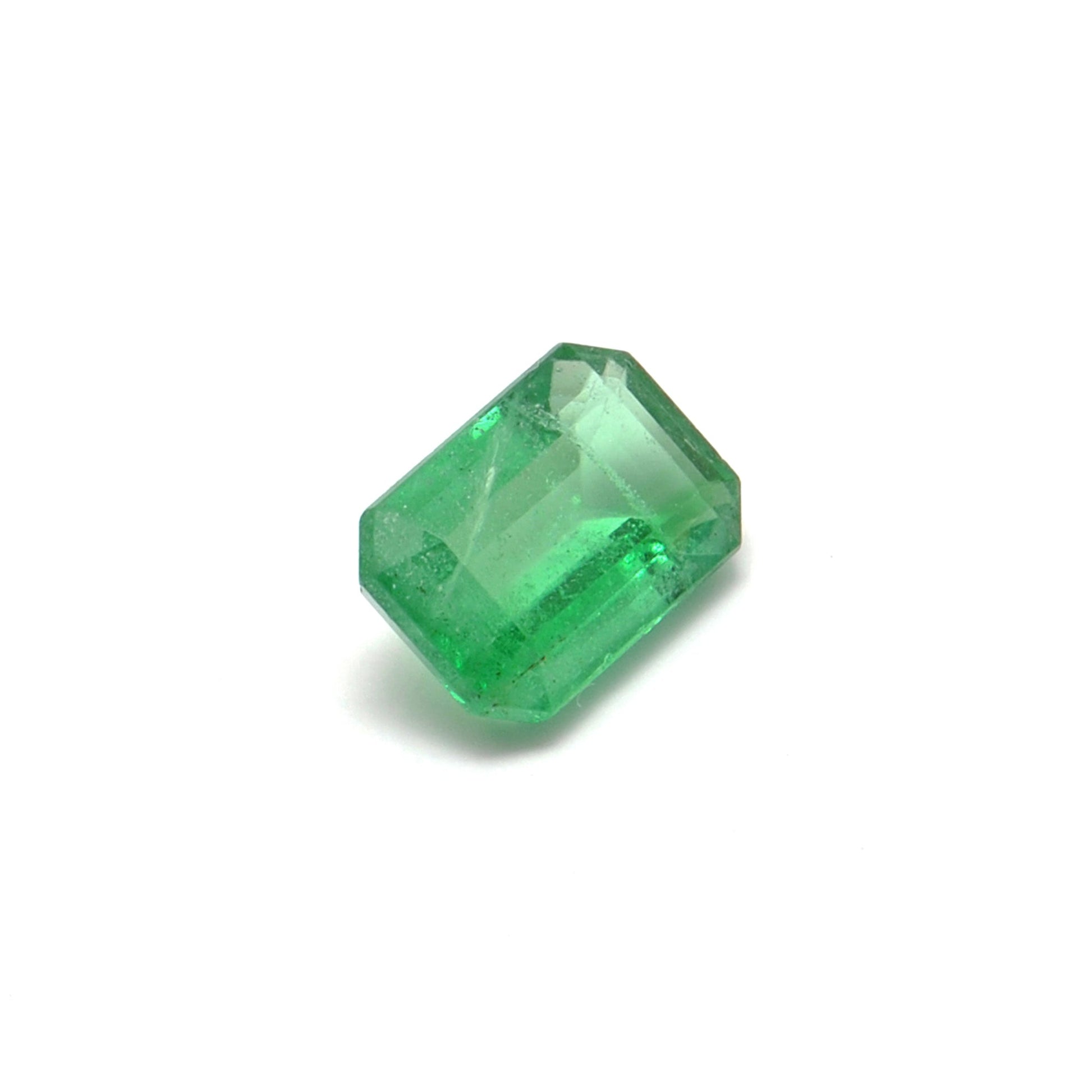 1.40 Carat Octagon Cut Natural Zambian Emerald 5.5x8mm from SAR Gems