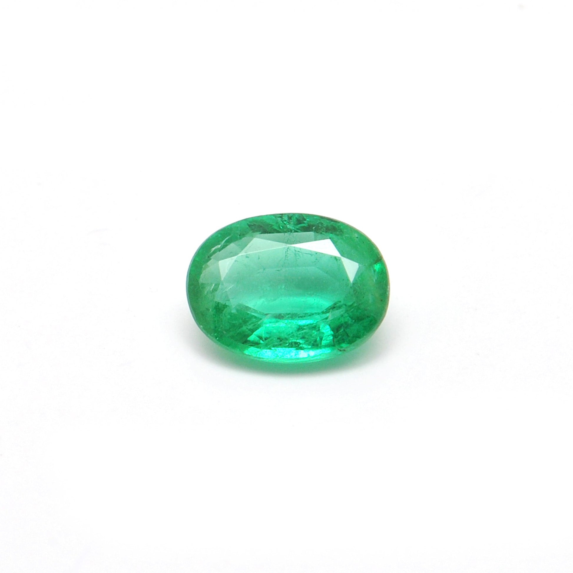 Natural Zambian Emerald 1.10 Carat Oval Faceted Gemstone by SAR Gems