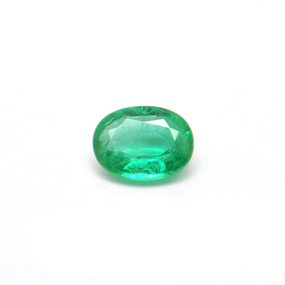 Natural Zambian Emerald 1.10 Carat Oval Faceted Gemstone by SAR Gems
