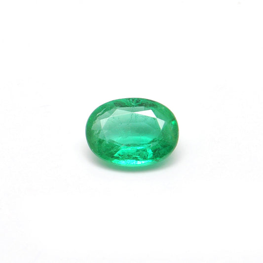 Natural Zambian Emerald 1.10 Carat Oval Faceted Gemstone by SAR Gems