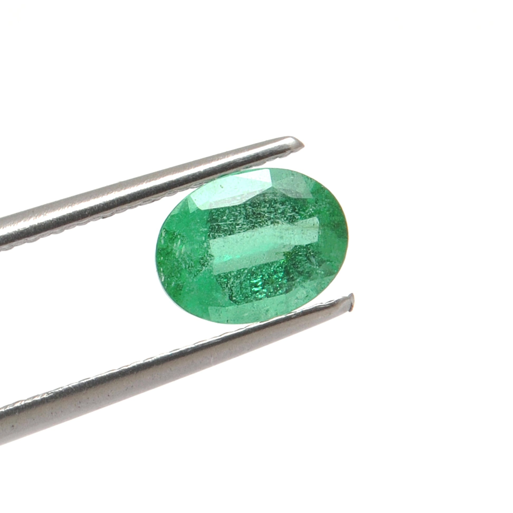 Natural Zambian Emerald 1.10 Carat Oval Faceted Gemstone by SAR Gems