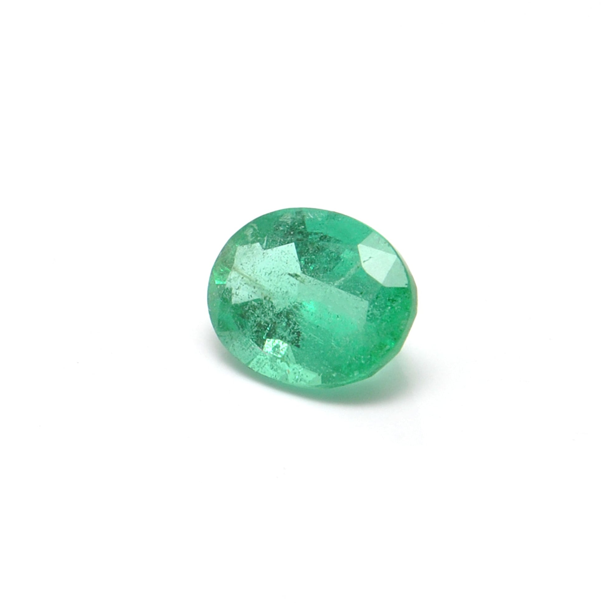 Natural Zambian Emerald 1.10 Carat Oval Faceted Gemstone by SAR Gems