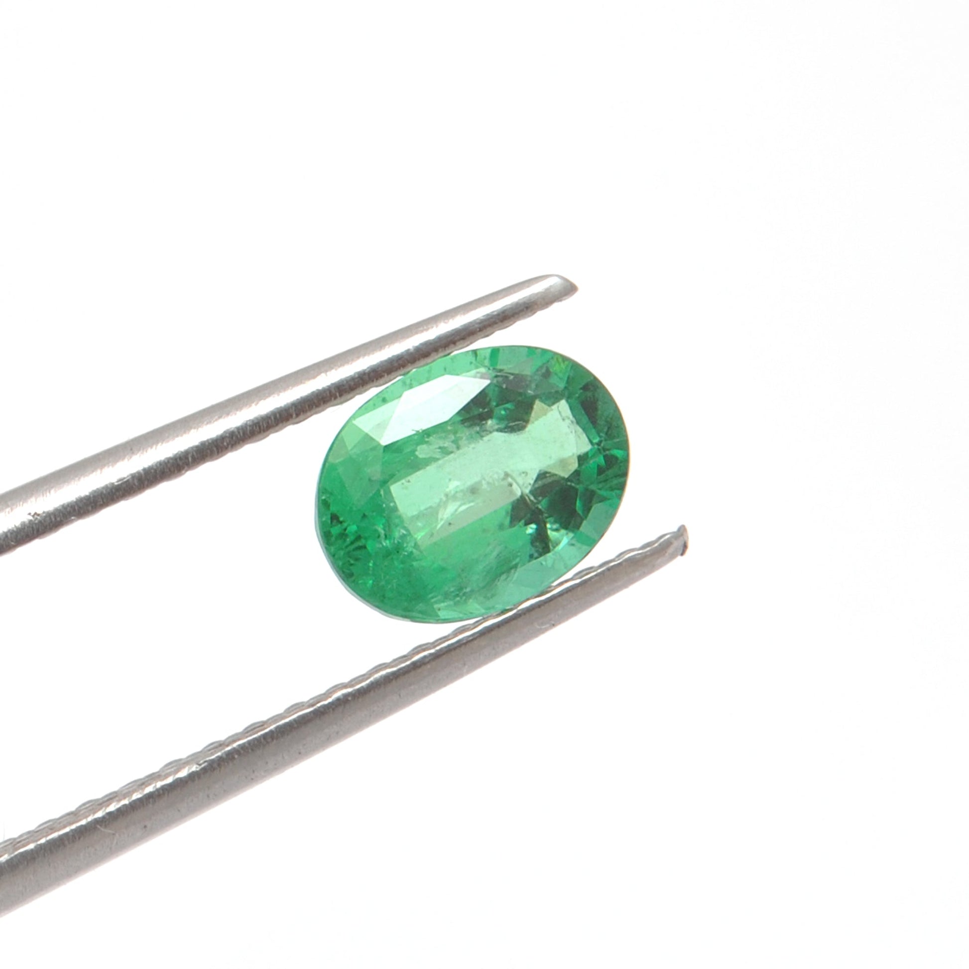 Natural Zambian Emerald Faceted Oval 1.20 Carat 8x6mm Gemstone by SAR Gems