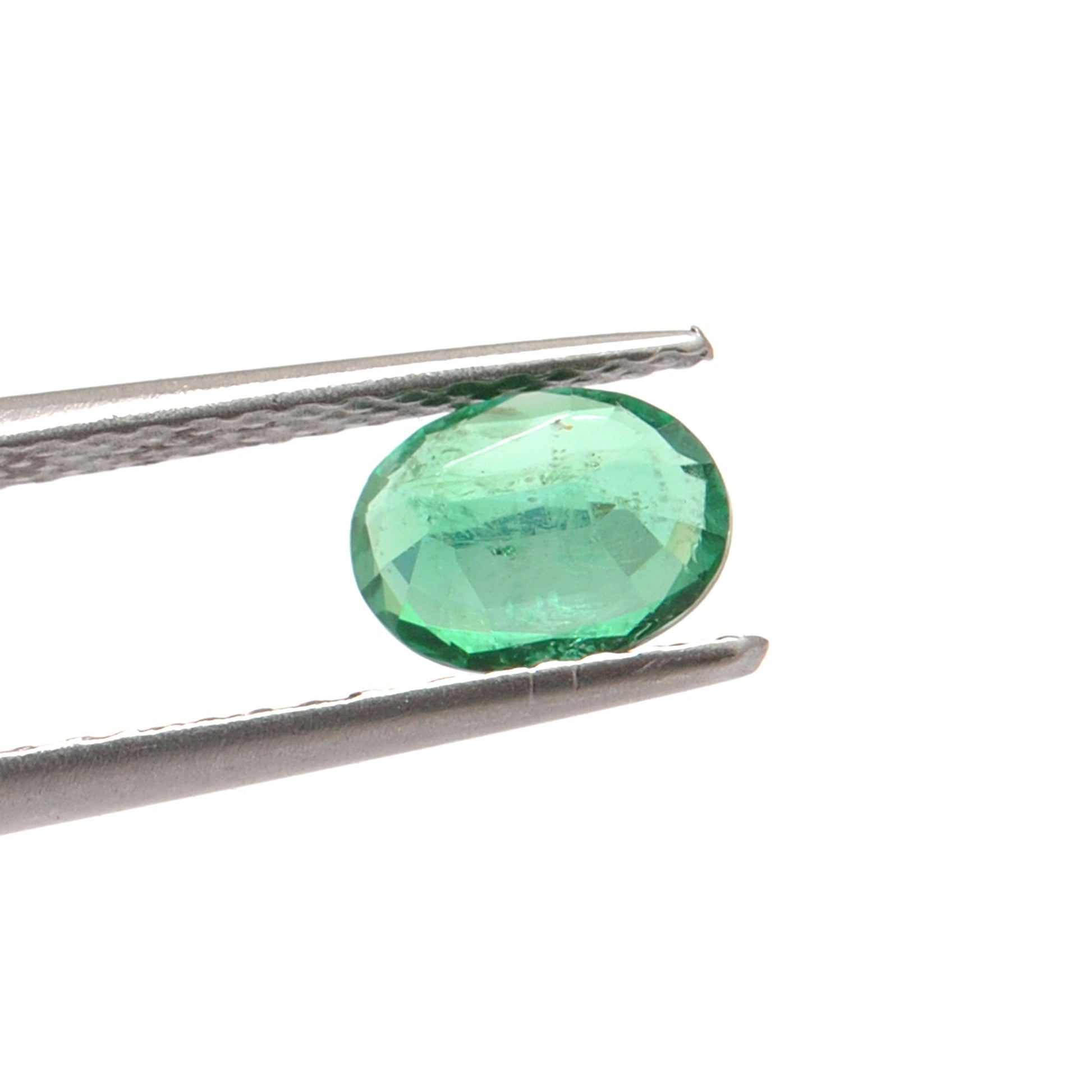 Natural Zambian Emerald Faceted Oval 1.20 Carat 8x6mm Gemstone by SAR Gems