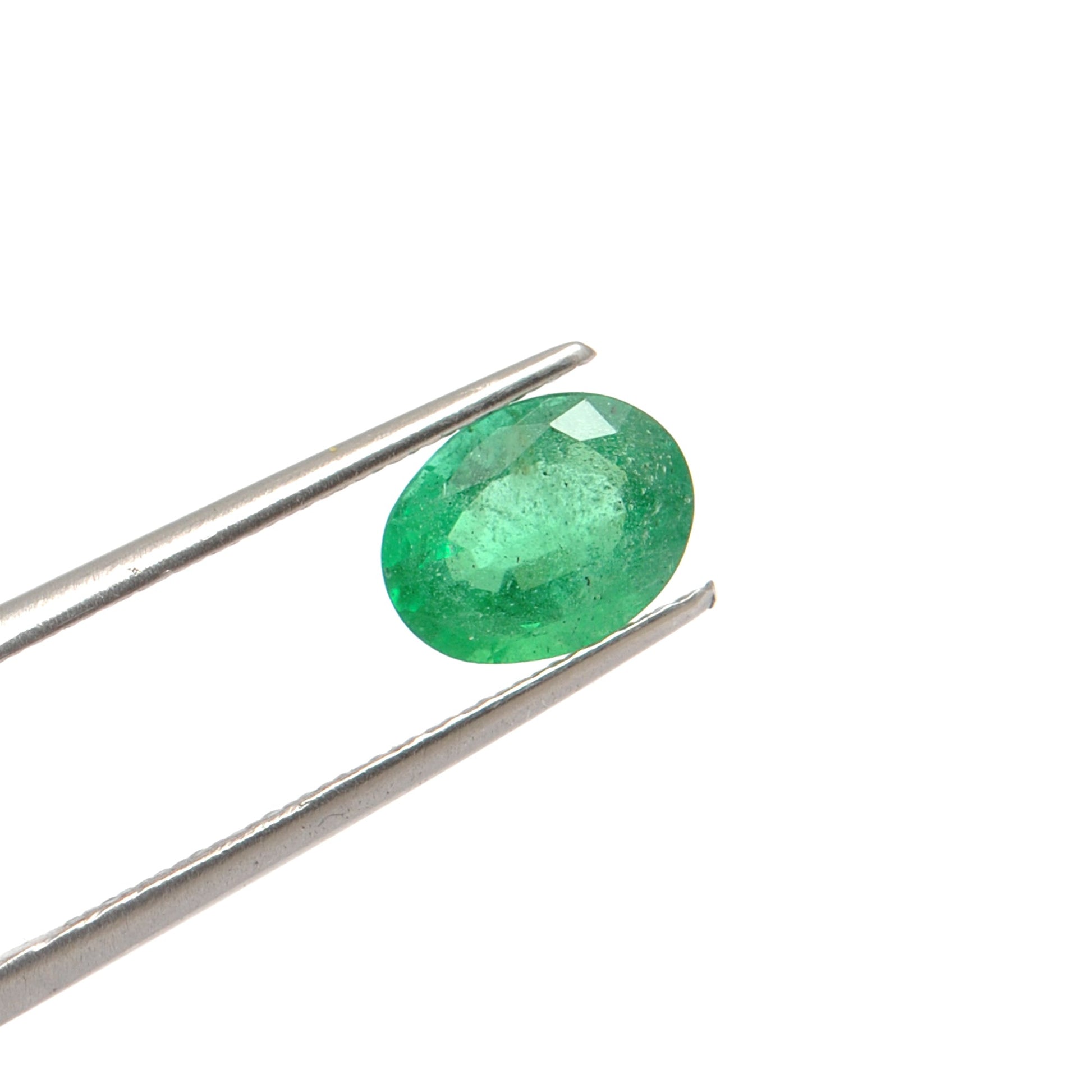 SAR Gems Natural Zambian Emerald 1.50 Carat Oval 6.5x8.5mm
