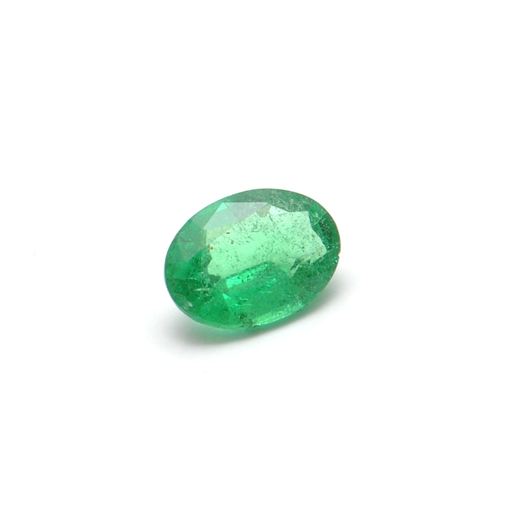 Natural Zambian Emerald Faceted Oval 0.95 Carat (5.5x8.5mm) Gemstone by SAR Gems
