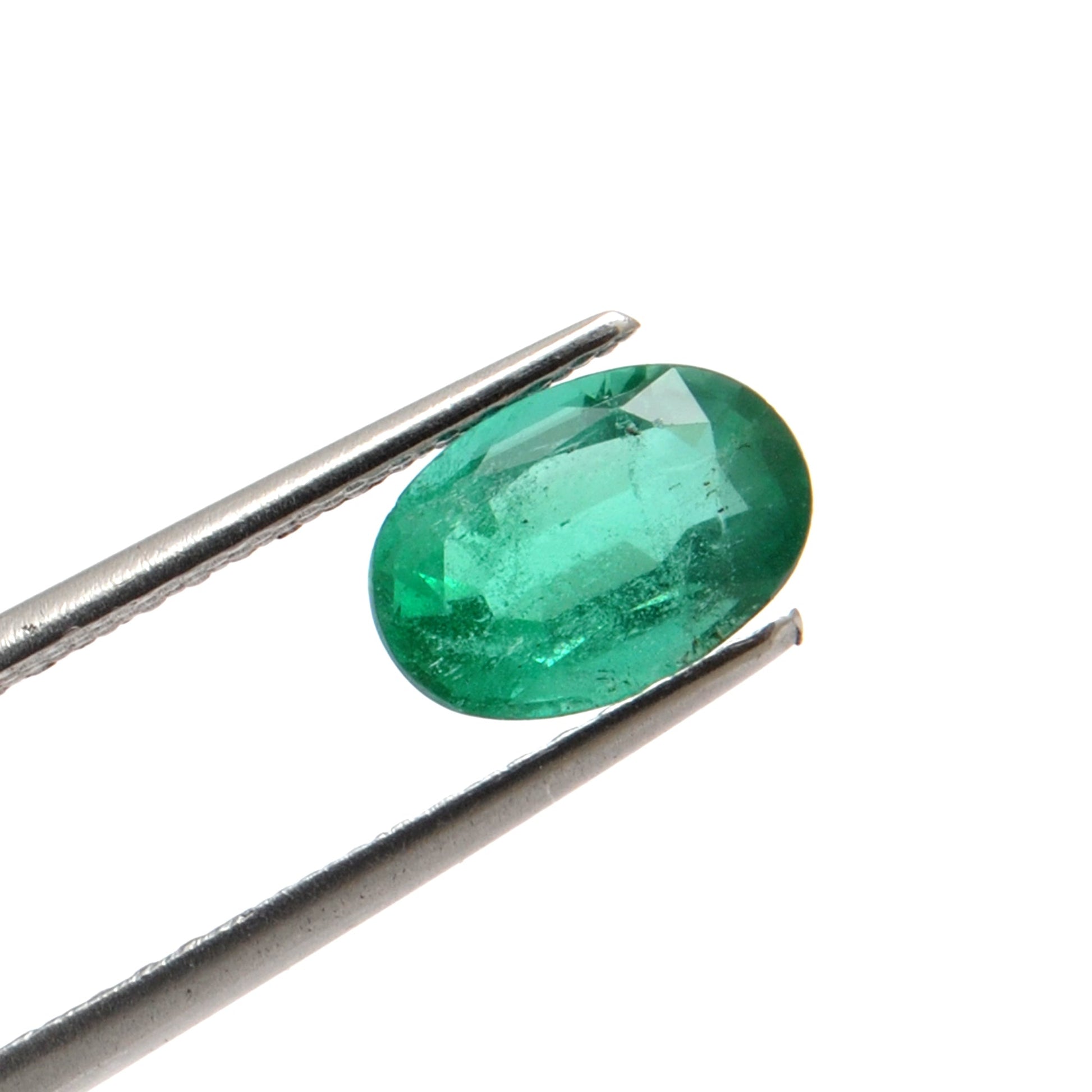 Natural Zambian Emerald Faceted Oval 1.85 Carat (6.5x9.5mm) Gemstone by SAR Gems