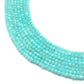 Natural Blue Amazonite Round Faceted Gemstone Beads 3-3.5mm 12.5"