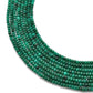 Green Quartz Faceted Rondelle Gemstone Beads 13" Strand