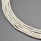 White Shell Pearl Round Gemstone Beads 16" Strand
