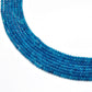 Natural Blue Apatite Faceted Round Gemstone Beads 12.5" Strand