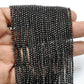 Natural Black Spinel Round Faceted Gemstone Beads