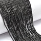 Natural Black Spinel Round Faceted Gemstone Beads