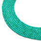 Aqua Quartz Round Faceted Gemstone Beads 14" Strand