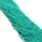 Aqua Quartz Round Faceted Gemstone Beads 14" Strand