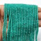 Aqua Quartz Round Faceted Gemstone Beads 14" Strand