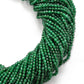 Green Quartz Faceted Round Gemstone Beads 14" Strand