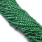 Green Quartz Faceted Round Gemstone Beads 14" Strand