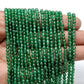 Green Quartz Faceted Round Gemstone Beads 14" Strand