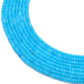Blue Apatite Quartz Rondelle Faceted Gemstone Beads 14" Strand