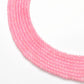 Rose Quartz Faceted Round Gemstone Beads 13.5" Strand