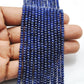 Blue Quartz Rondelle Faceted Gemstone Beads 13.5" Strand