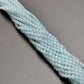 Light Blue Quartz Faceted Round Gemstone Beads 13.5" Strand
