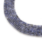 Natural Blue Iolite Faceted Round Gemstone Beads