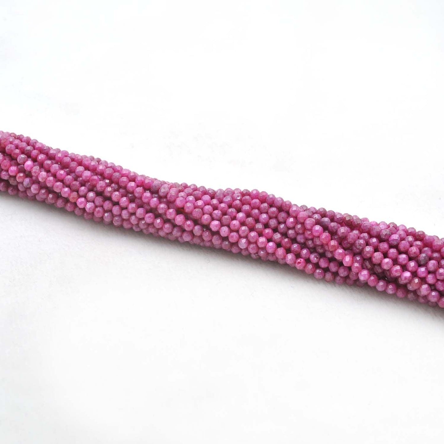 Red Moonstone Round Faceted Gemstone Beads  12.5" Strand