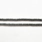 Black Hematite Faceted Rondelle Gemstone Beads 15" Strand
