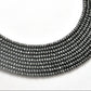 Black Hematite Faceted Rondelle Gemstone Beads 15" Strand