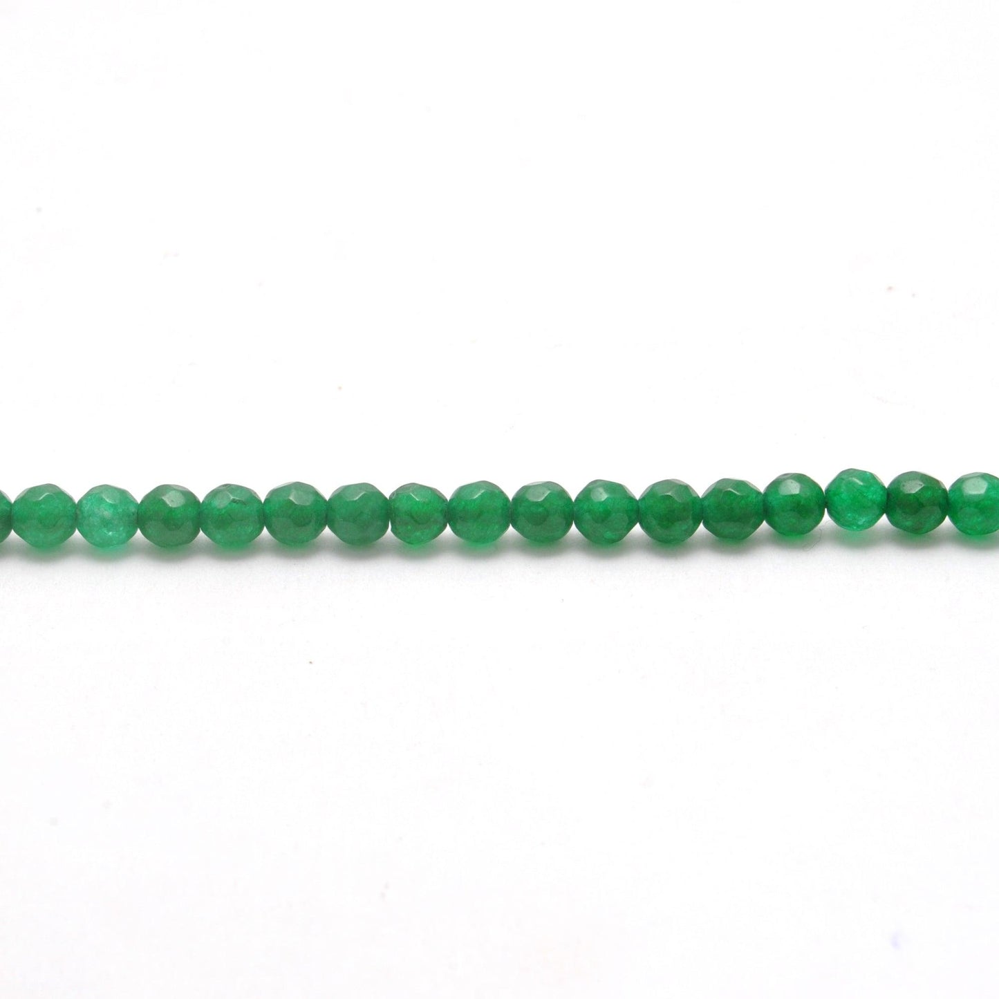 Green Quartz Faceted Round Gemstone Beads 4mm 15" Strand