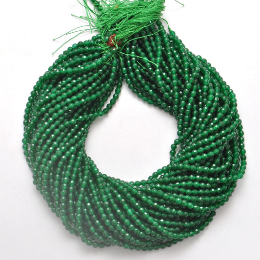 Green Quartz Faceted Round Gemstone Beads 4mm 15" Strand - view 3