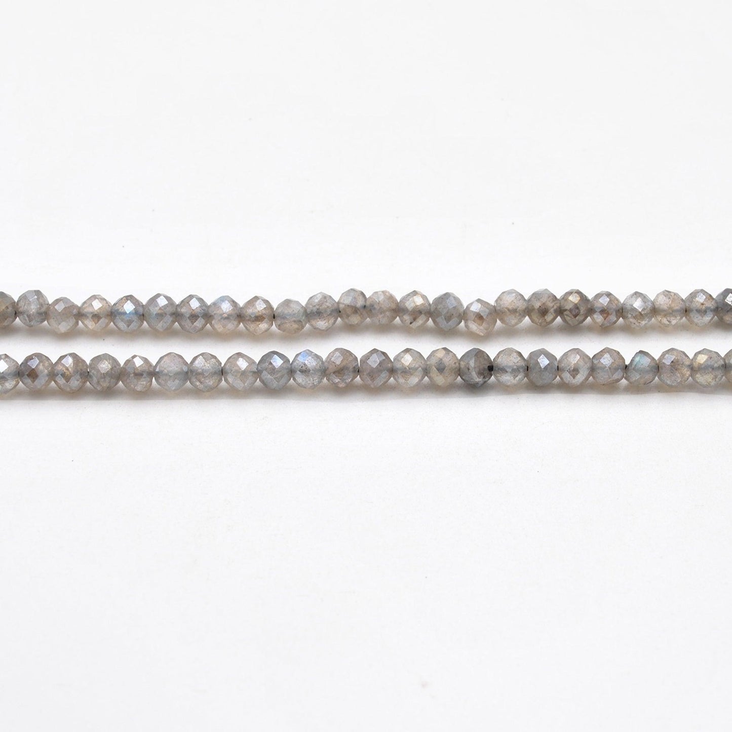 Labradorite Faceted Round Gemstone Beads 4mm 13" Strand