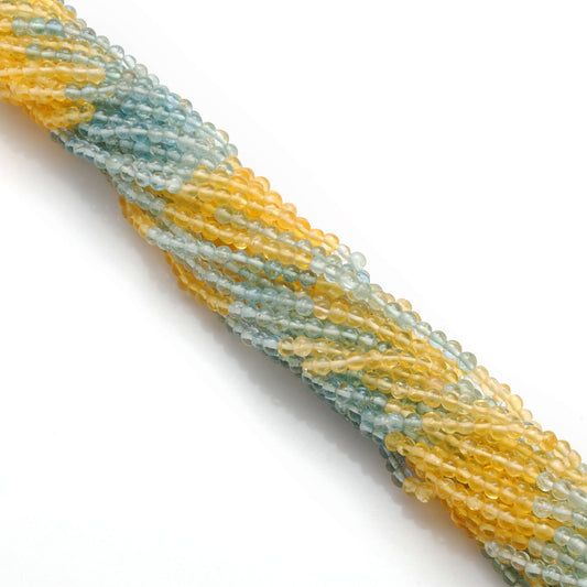 Multi Aquamarine Beads 3-3.5mm, 15-Inch Strand – SAR Gems - view 3
