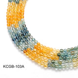 Natural multi aquamarine beads strand, 4-4.5mm plain round, 15-inch with approx. 100 pieces, 4 design options A to D, polished and untreated for jewelry making