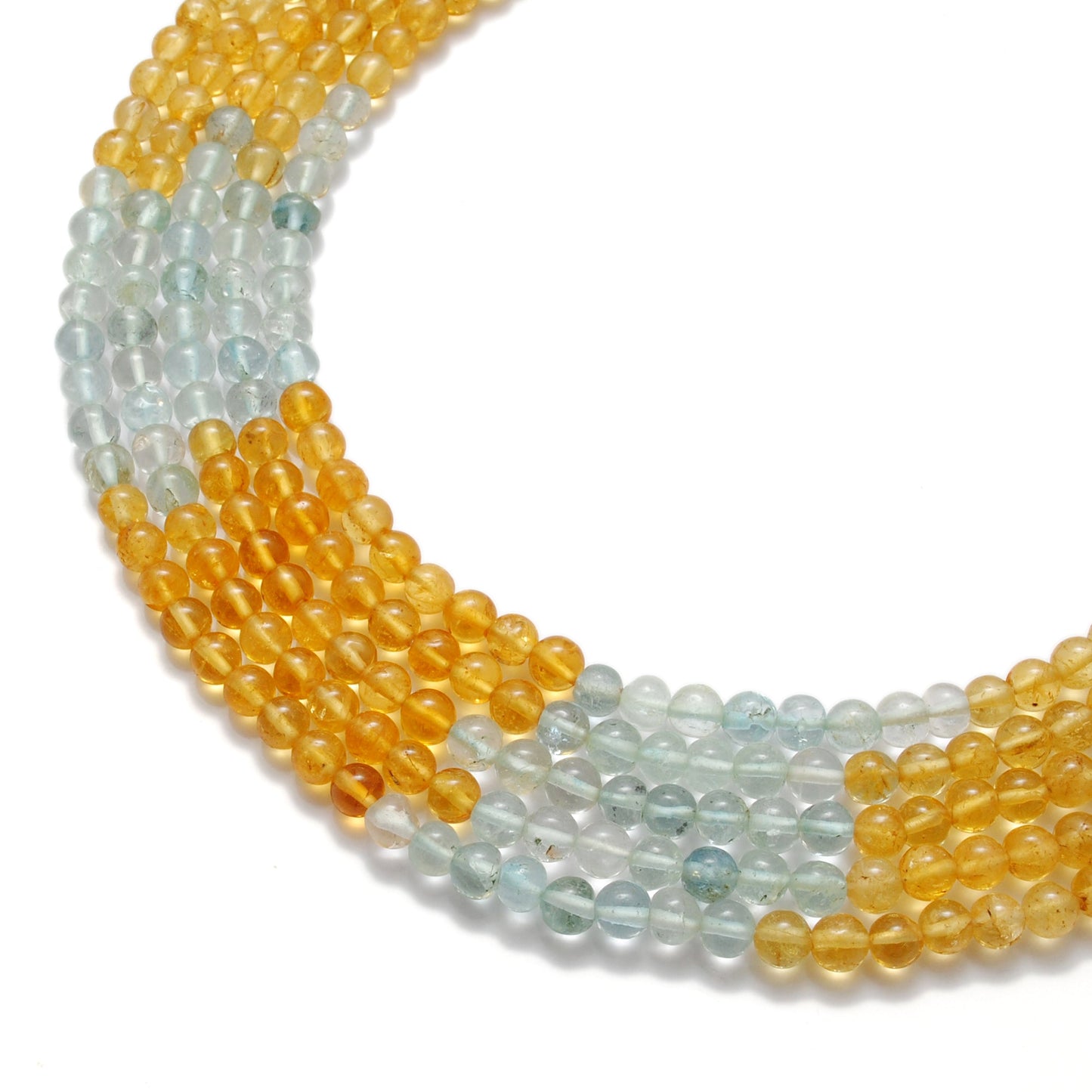 Natural multi aquamarine beads strand, 4-4.5mm plain round, 15-inch with approx. 100 pieces, 4 design options A to D, polished and untreated for jewelry making