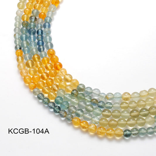 Natural aquamarine gemstone beads strand 4.5–5mm, 15-inch, approx. 75 pcs, 3 design options A B C, round smooth polished beads for jewelry making"