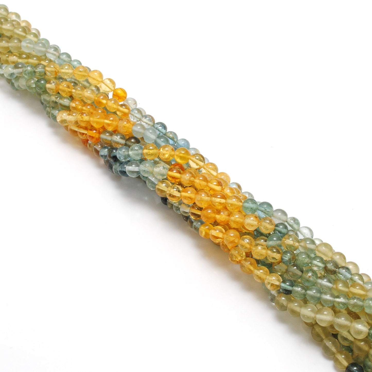 Natural aquamarine gemstone beads strand 4.5–5mm, 15-inch, approx. 75 pcs, 3 design options A B C, round smooth polished beads for jewelry making"