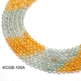 "5mm aquamarine beads 15 inch strand, natural round gemstones with A and B design options, polished smooth finish, handmade jewelry supply"