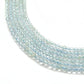 3-3.5 mm Natural Aquamarine Round Gemstone Beads – 15.5" Strand – DIY Jewelry Making