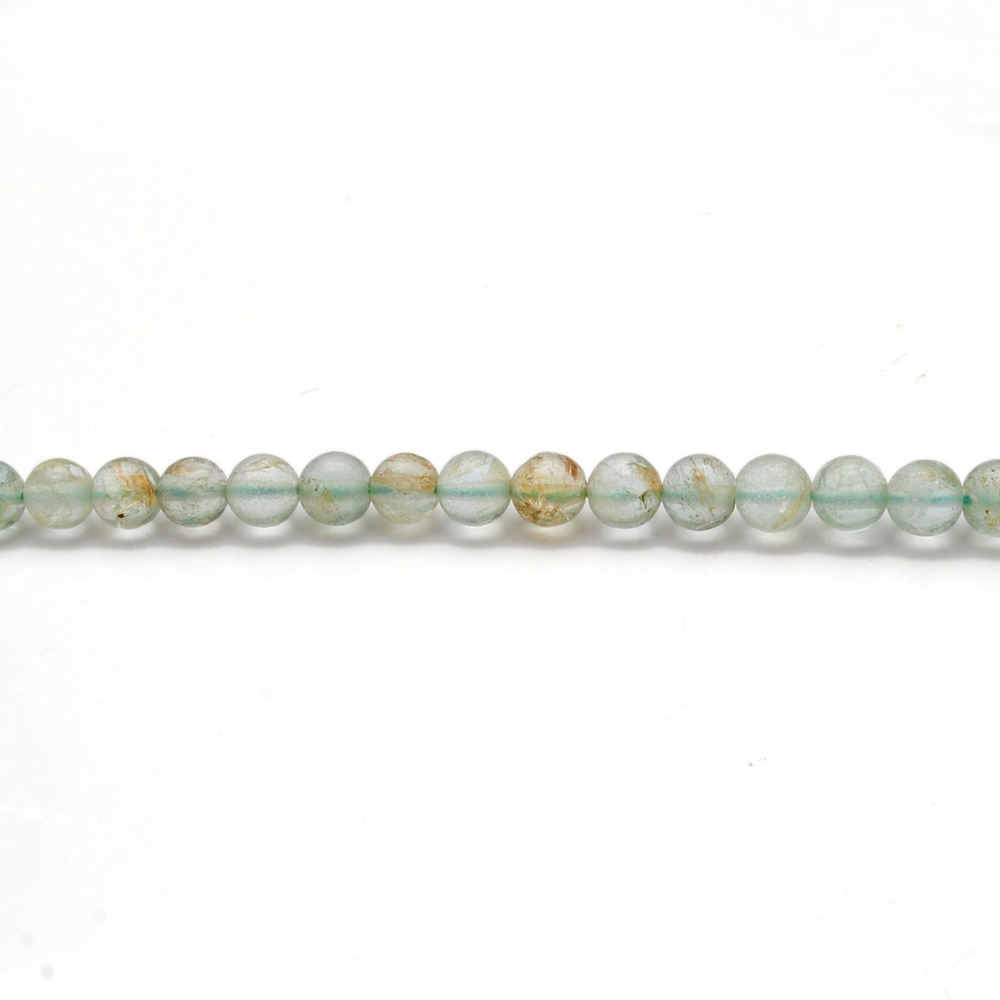 3-3.5 mm Natural Aquamarine Round Gemstone Beads – 15.5" Strand – DIY Jewelry Making